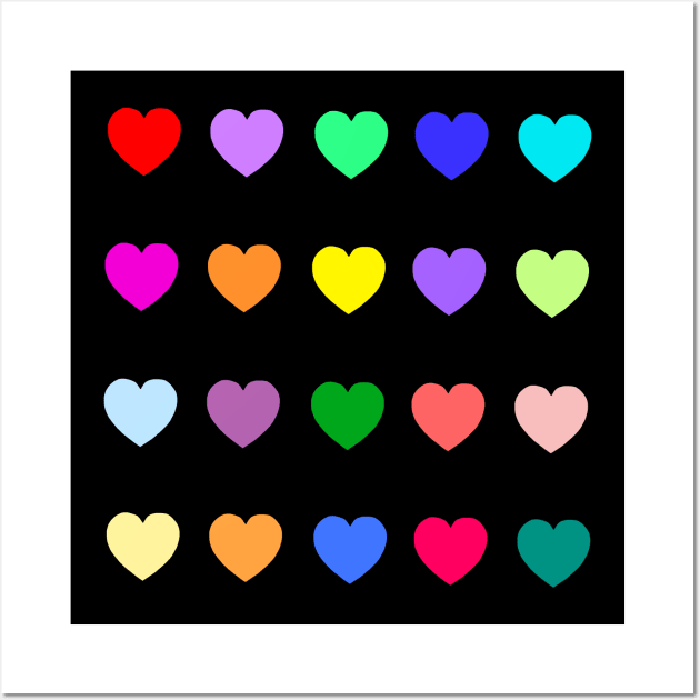 Colorful Multiplying Hearts Wall Art by Art by Deborah Camp